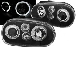 Μπροστινά Φανάρια Set Για Vw Golf IV (4) 97-03 Angel Eyes Μαύρα H1/H1/P21W JunYan Μπροστινά Φανάρια Set Για Vw Golf IV (4) 97-03 Angel Eyes Μαύρα H1/H1/P21W JunYan