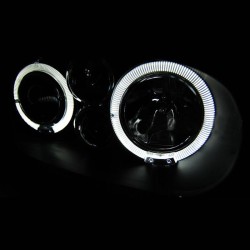 Μπροστινά Φανάρια Set Για Vw Golf IV (4) 97-03 Angel Eyes Μαύρα H1/H1/P21W JunYan Μπροστινά Φανάρια Set Για Vw Golf IV (4) 97-03 Angel Eyes Μαύρα H1/H1/P21W JunYan
