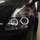 Μπροστινά Φανάρια Set Για Citroen C2 04-10 Angel Eyes & Led Μαύρα H1/H1 Manual JunYan