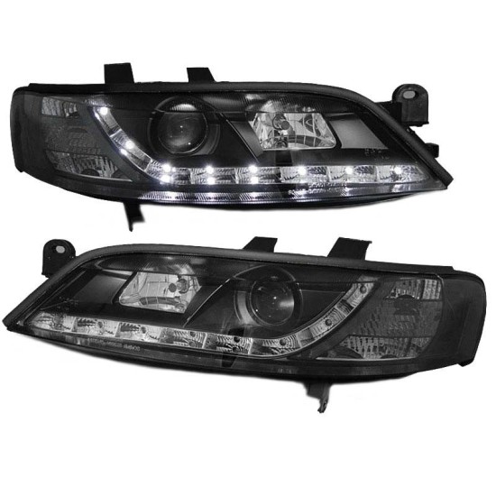 Μπροστινά Φανάρια Set Για Opel Vectra B 95-99 DRL Μαύρα H1/H1 Sonar