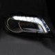 Μπροστινά Φανάρια Set Για Audi A3 8P 08-12 TRU DRL Oem look Μαύρα H7 Με Μοτέρ Depo