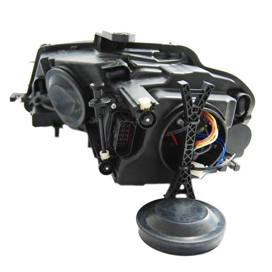 Μπροστινά Φανάρια Set Για Audi A3 8P 08-12 TRU DRL Oem look Μαύρα H7 Με Μοτέρ Depo