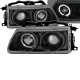 Μπροστινά Φανάρια Set Για Honda CRX 90-92 Angel Eyes Μαύρα H1/H1 Manual Sonar