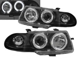 Μπροστινά Φανάρια Set Για Opel Astra F 91-94 Angel Eyes & Led Μαύρα H1/H1 Manual Sonar Μπροστινά Φανάρια Set Για Opel Astra F 91-94 Angel Eyes & Led Μαύρα H1/H1 Manual Sonar