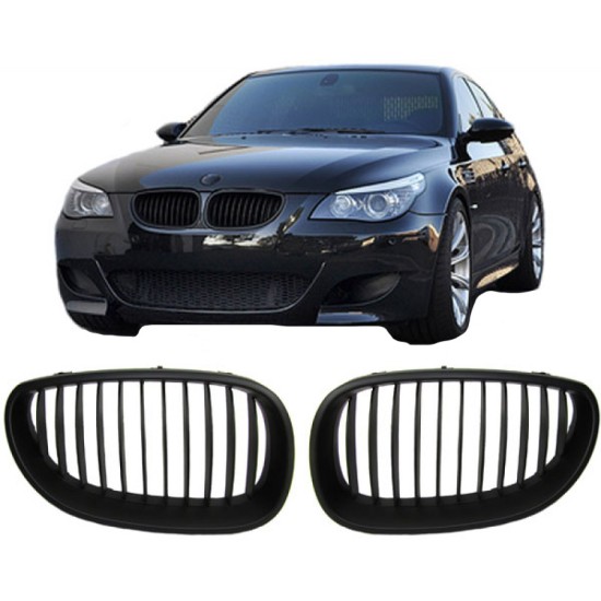 Καρδιές Μάσκας Για Bmw 5 E60 03-11 Μαύρο Ματ 2 Τεμάχια