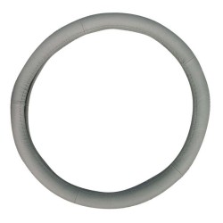 Κάλυμμα Τιμονιού Αυτοκινήτου Δερμάτινο Γκρι Medium 38cm