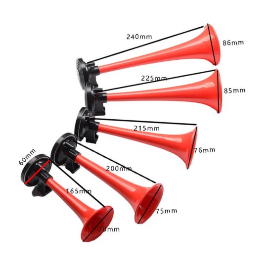 Κόρνα Πενταφωνία La Cucaracha Μelodie 12 Volt 118dB Κόκκινη