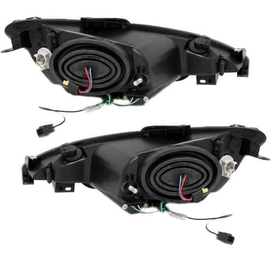 Μπροστινά Φανάρια Set Για Peugeot 206 98-03 DRL Μαύρα H1/H1 Sonar