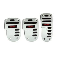 Πεντάλ Αλουμινίου Uniersal Racing Ασημί Σετ 3 Τεμάχια Πεντάλ Αλουμινίου Uniersal Racing Ασημί Σετ 3 Τεμάχια