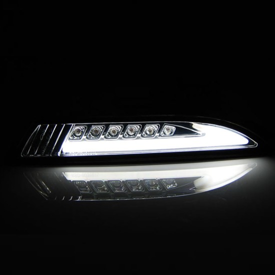 Μπροστινά Φλας Για Vw Scirroco 08-14 Led Tube & DRL Smoke 2 Τεμάχια Reliable Auto Parts