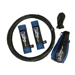 Κάλυμμα Τιμονιού Αυτοκινήτου Δερματίνη Flame Μπλε Medium 38cm Κάλυμμα Τιμονιού Αυτοκινήτου Δερματίνη Flame Μπλε Medium 38cm