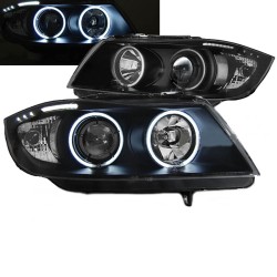 Μπροστινά Φανάρια Set Για Bmw 3 E90 / E91 05-08 ccfl Angel Eyes Μαύρα H7/H1 Με Μοτέρ Eagle Eyes Μπροστινά Φανάρια Set Για Bmw 3 E90 / E91 05-08 ccfl Angel Eyes Μαύρα H7/H1 Με Μοτέρ Eagle Eyes