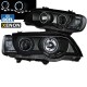 Μπροστινά Φανάρια Set Για Bmw X5 E53 99-03 CCFL Angel Eyes & DRL Μαύρα Xenon D2S/H1 Eagle Eyes