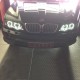 Μπροστινά Φανάρια Set Για Bmw X5 E53 99-03 CCFL Angel Eyes & DRL Μαύρα Xenon D2S/H1 Eagle Eyes