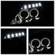 Μπροστινά Φανάρια Set Για Toyota Celica T230 99-05 Angel Eyes & Led Χρωμίου H3/H1 Manual Junyan