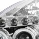Μπροστινά Φανάρια Set Για Toyota Celica T230 99-05 Angel Eyes & Led Χρωμίου H3/H1 Manual Junyan