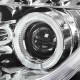 Μπροστινά Φανάρια Set Για Toyota Celica T230 99-05 Angel Eyes & Led Χρωμίου H3/H1 Manual Junyan
