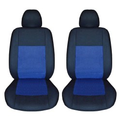 Καλύμματα Μπροστινών Καθισμάτων Υφασμάτινα Prime Μαύρο-Μπλε 6 Τεμάχια 11701