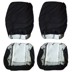 Καλύμματα Μπροστινών Καθισμάτων Υφασμάτινα Prime Μαύρο-Μπλε 6 Τεμάχια 11701