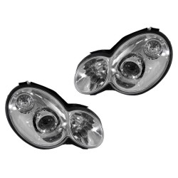 Μπροστινά Φανάρια Set Για Mercedes-Benz CL203 SportsCoupe 00-04 Projectors Χρωμίου H7/H7 Με Ρυθμιστή Αέρος Depo Μπροστινά Φανάρια Set Για Mercedes-Benz CL203 SportsCoupe 00-04 Projectors Χρωμίου H7/H7 Με Ρυθμιστή Αέρος Depo