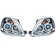 Μπροστινά Φανάρια Set Για Ford Fiesta 02-05 Angel Eyes & Led Χρωμίου H1/H1 Manual Sonar