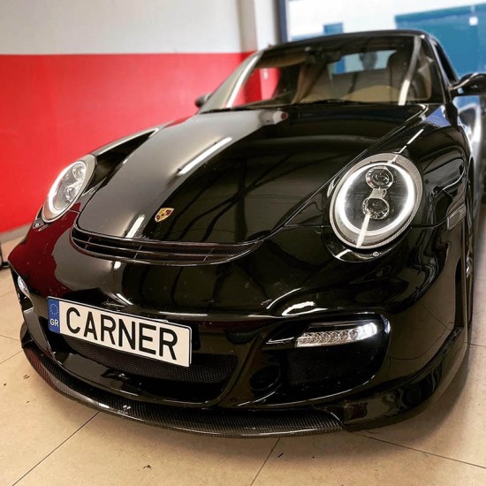Μπροστινά Φανάρια Set Για Porsche Carrera 911 997 04-09 DRL Tube Lights Μαύρα Xenon D2S/H1 Sonar