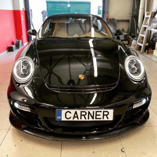Μπροστινά Φανάρια Set Για Porsche Carrera 911 997 04-09 DRL Tube Lights Μαύρα Xenon D2S/H1 Sonar