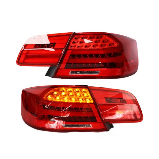 Πισινά Φανάρια Set Για Bmw 3 E92 Coupe 06-10 Led Bar LCI Look Κόκκινο/Φιμέ Depo