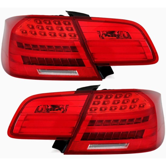 Πισινά Φανάρια Set Για Bmw 3 E92 Coupe 06-10 Led Bar LCI Look Κόκκινο/Φιμέ Depo