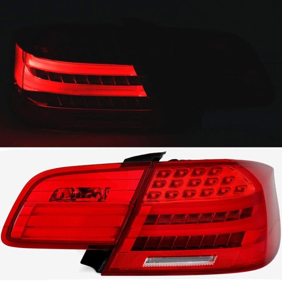 Πισινά Φανάρια Set Για Bmw 3 E92 Coupe 06-10 Led Bar LCI Look Κόκκινο/Φιμέ Depo