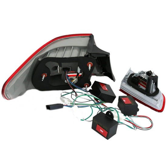 Πισινά Φανάρια Set Για Bmw 3 E92 Coupe 06-10 Led Bar LCI Look Κόκκινο/Φιμέ Depo