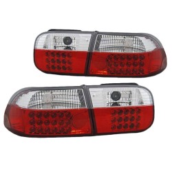 Πισινά Φανάρια Set Για Honda Civic 92-95 2D/4D Led Κόκκινο/Crystal Sonar Πισινά Φανάρια Set Για Honda Civic 92-95 2D/4D Led Κόκκινο/Crystal Sonar
