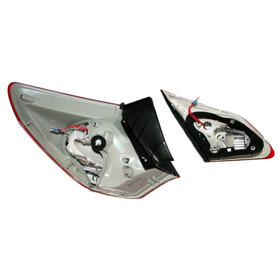 Πισινά Φανάρια Set Για Opel Astra J 09-15 Hatchback Led Κόκκινο/Φιμέ Depo