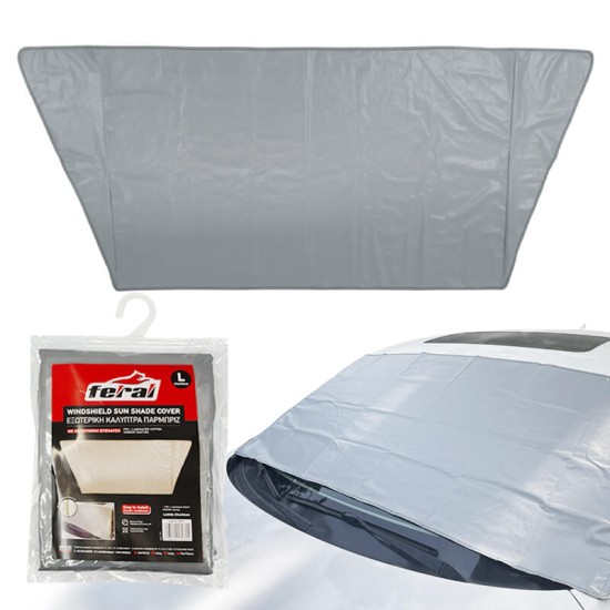 Ηλιοπροστασία Καλύπτρα Παρμπρίζ Large 214x96 cm Με Ενισχυμένη Επένδυση 320GSM Feral 1 Τεμάχιο
