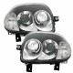 Μπροστινά Φανάρια Set Για Renault Clio 98-01 Projectors V6 Look Μαύρο/Χρώμιο H7/HB3 Depo