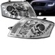 Μπροστινά Φανάρια Set Για Audi TT 8N 98-05 DRL Χρωμίου H7/H1/H7 Με Μοτέρ Sonar