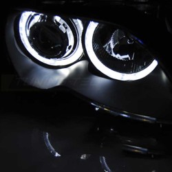 Μπροστινά Φανάρια Set Για Bmw 3 E46 Sedan/Caravan 01-05 LED Angel Eyes Μαύρα H7/H7 Με Μοτέρ Eagle Eyes Μπροστινά Φανάρια Set Για Bmw 3 E46 Sedan/Caravan 01-05 LED Angel Eyes Μαύρα H7/H7 Με Μοτέρ Eagle Eyes