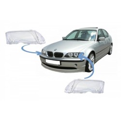 Κρύσταλλα Φαναριών Για Bmw 3 Series E46 Facelift Sedan/Touring 01-04 Ζευγάρι 2 Τεμάχια