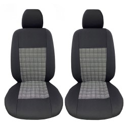 Καλύμματα Μπροστινών Καθισμάτων Υφασμάτινα Prime Μαύρο-Γκρι Ζευγάρι 6 Τεμάχια 11715