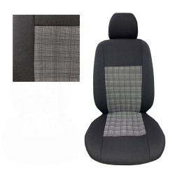 Καλύμματα Μπροστινών Καθισμάτων Υφασμάτινα Prime Μαύρο-Γκρι Ζευγάρι 6 Τεμάχια 11715