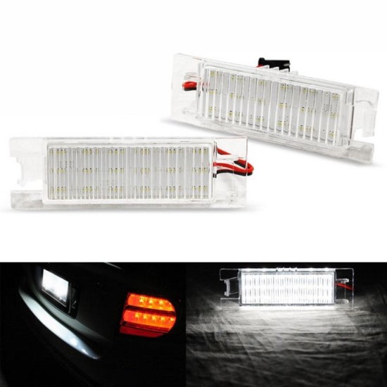 Led Φαναράκια Πινακίδας Για Opel Astra H 04-09 , Zafira B 05-14,  Corsa D 06-11 Χωρίς Canbus Ζευγάρι 2 Τεμάχια