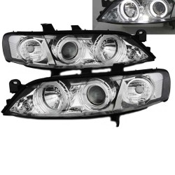 Μπροστινά Φανάρια Set Για Opel Vectra B 99-02 Angel Eyes & Led Χρωμίου H1/H1 Sonar Μπροστινά Φανάρια Set Για Opel Vectra B 99-02 Angel Eyes & Led Χρωμίου H1/H1 Sonar