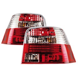 Πισινά Φανάρια Set Για Vw Golf IV (4) 97-03 Κόκκινο/Crystal Depo