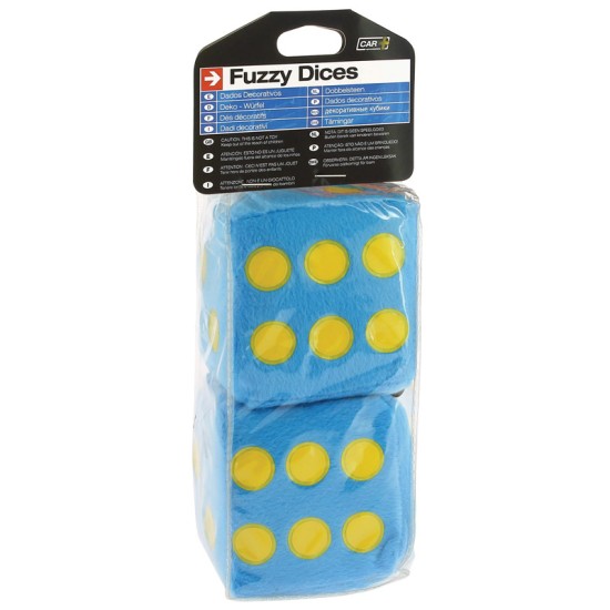 Ζάρια Κρεμαστά Διακοσμητικά ''Jumbo Size'' Μπλε 9x9cm 2 Τεμάχια