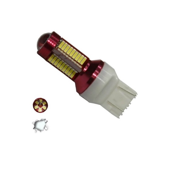 Λάμπα Led T20 W21/5W / 7443 W3X16Q Διπολική 5.5watt 12volt 78SMD Canbus Λευκό Φως 1 Τεμάχιο