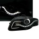 Μπροστινά Φανάρια Set Για Audi A4 B7 04-08 Μαύρα H9 Με Μοτέρ Eagle Eyes