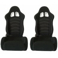 Καθίσματα Bucket Apollo Sport Ύφασμα Μαύρο Με Άσπρες Ραφές Ζευγάρι 2 Τεμαχίων Καθίσματα Bucket Apollo Sport Ύφασμα Μαύρο Με Άσπρες Ραφές Ζευγάρι 2 Τεμαχίων