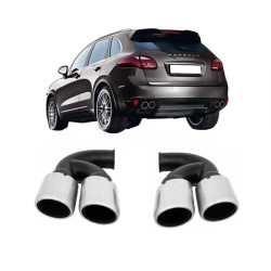 Μπούκες Εξάτμισης Διπλές Για Porsche Cayenne / VW Touareg V6 Look 2 Τεμάχια Μπούκες Εξάτμισης Διπλές Για Porsche Cayenne / VW Touareg V6 Look 2 Τεμάχια
