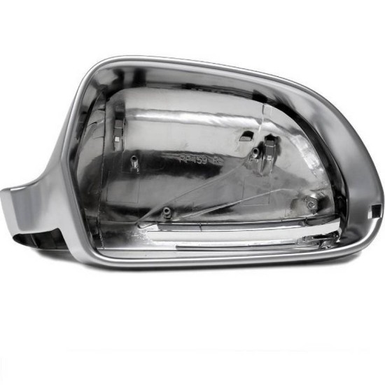 Καπάκια Καθρεφτών Για Audi A3 8P 08-10, A4 B8 08-11, A5 8T 07-11, A6 C6 4F 09-11, A8 D3 , Q3 8U , Καβούκια Brushed Aluminium 2 Τεμάχια