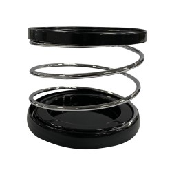 Ποτηροθήκη Σπιράλ Μαύρη / Ασημί 99053